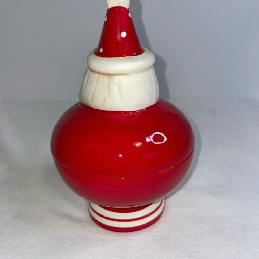 Johanna Parker Santa & Snowman Ceramic Salt & Pepper Shakers & Candy Dishes